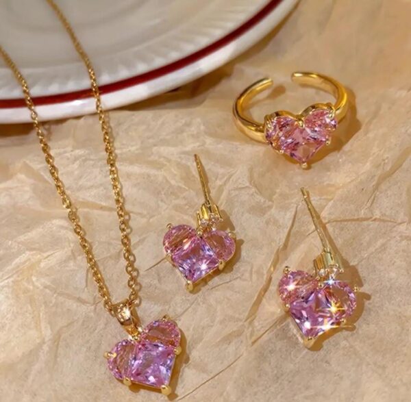 Mesmerizing Pink complete Jewellery Set