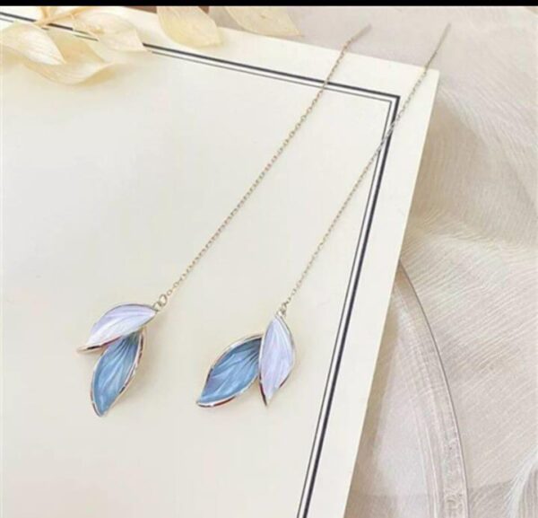Leaf Shaped Drop Earrings